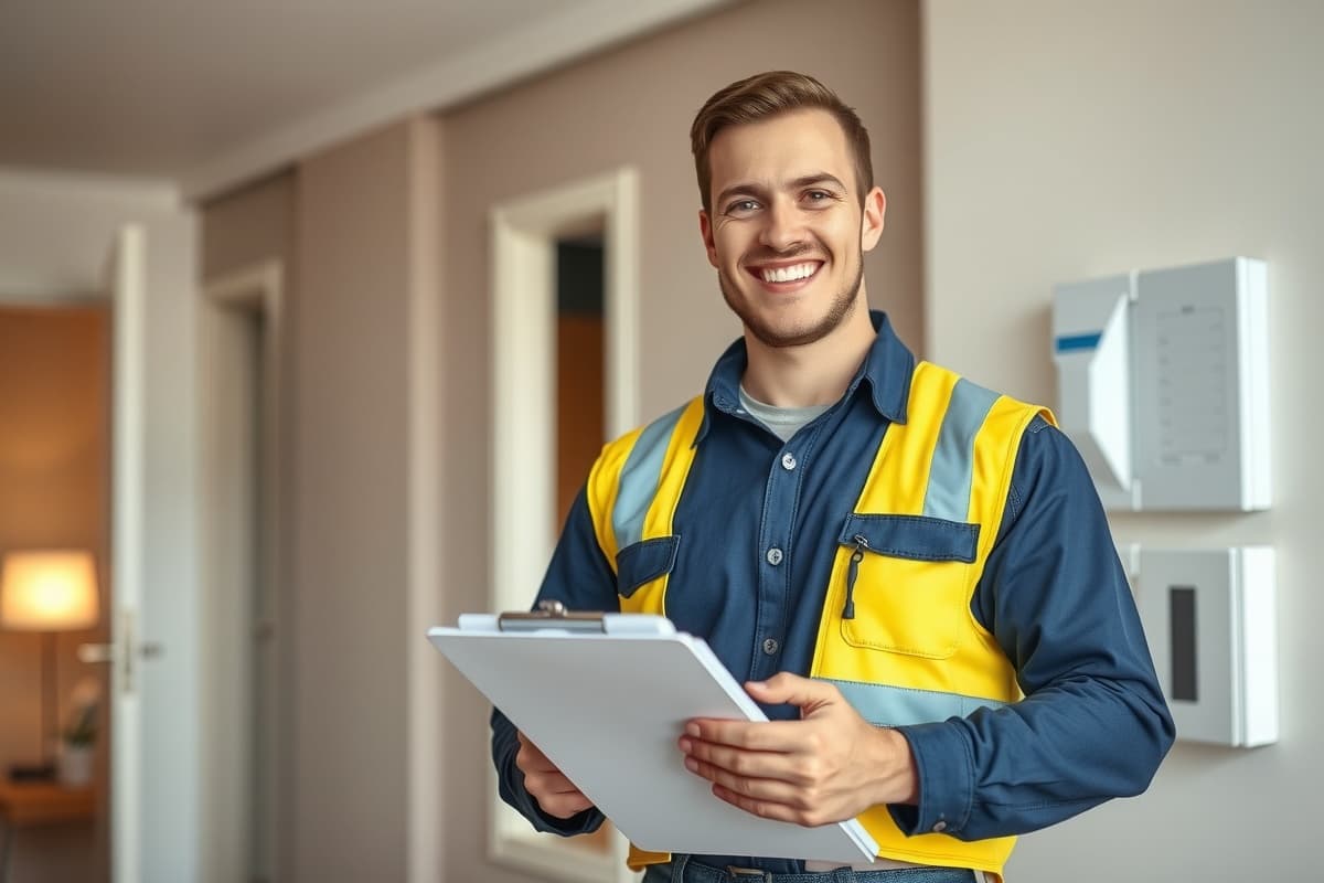Licensed Sydney electrician in uniform